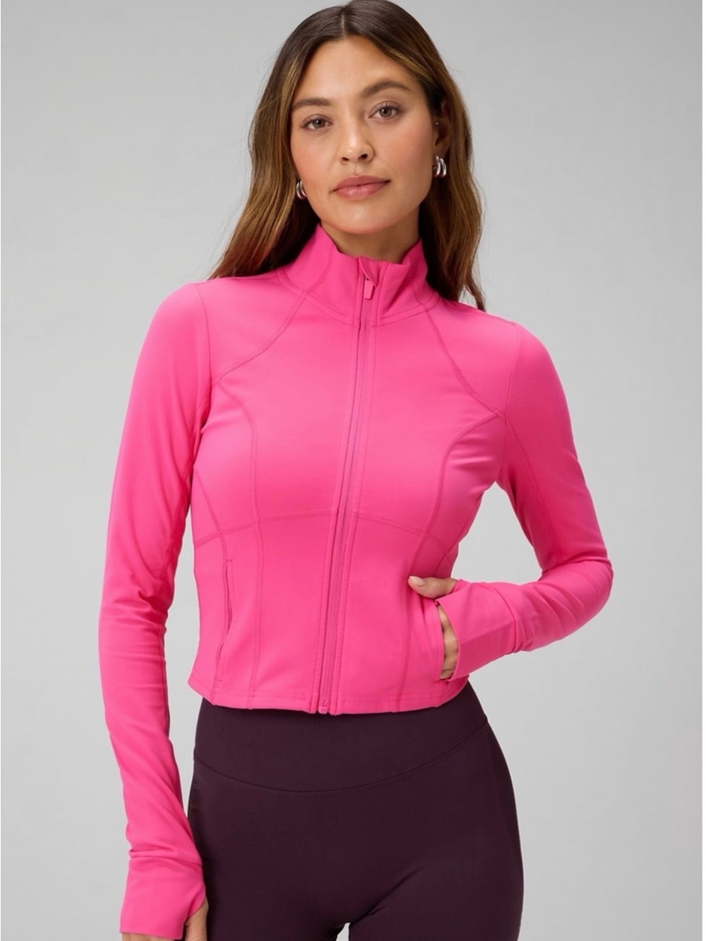 Fabletics Hot Pink Full-Zip Jacket - Picture 6 of 7